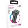 АЗП Borofone BZ28C Trophie PD60W+QC3.0 (1USB-A/2C) Black