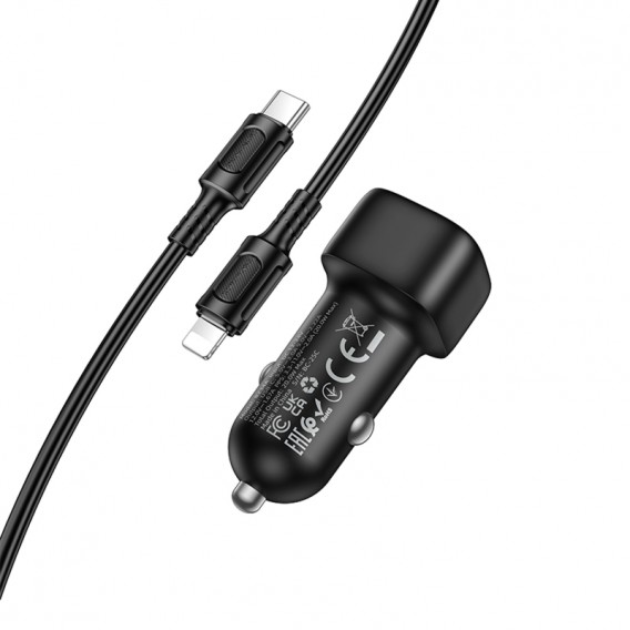 АЗП Borofone BZ34A Cloud PD20W (1USB-C) + кабель Type-C to Lightning Black АЗП Borofone BZ34A Cloud PD20W (1USB-C) + кабель Type-C to Lightning Black