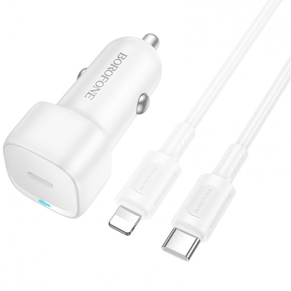 АЗП Borofone BZ34A Cloud PD20W (1USB-C) + кабель Type-C to Lightning White АЗП Borofone BZ34A Cloud PD20W (1USB-C) + кабель Type-C to Lightning White