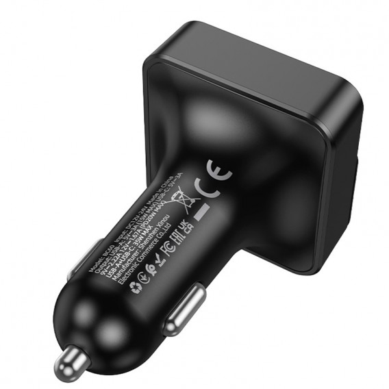 АЗП FM модулятор Borofone BC60 Hero 35W (2USB-A/1C) Black АЗП FM модулятор Borofone BC60 Hero 35W (2USB-A/1C) Black