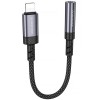 Перехідник Borofone BV24 Graceful Lightning to 3.5mm Metal grey