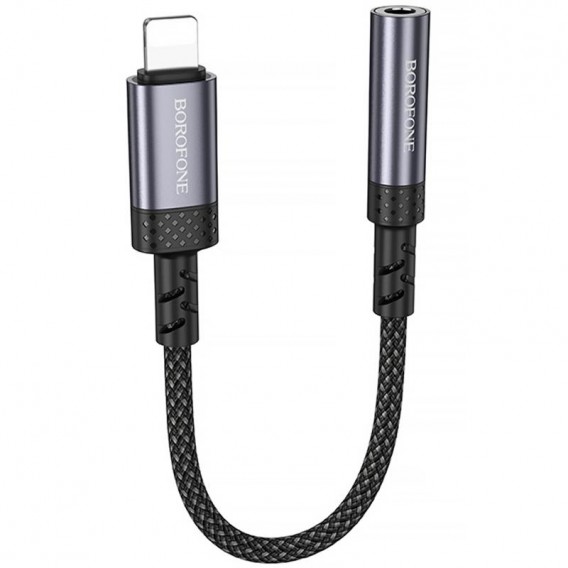 Перехідник Borofone BV24 Graceful Lightning to 3.5mm Metal grey