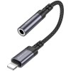 Перехідник Borofone BV24 Graceful Lightning to 3.5mm Metal grey