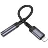 Перехідник Borofone BV24 Graceful Lightning to 3.5mm Metal grey