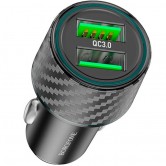 АЗП Borofone BZ21A Brilliant QC3 total 36W (2USB-A) Black АЗП Borofone BZ21A Brilliant QC3 total 36W (2USB-A) Black