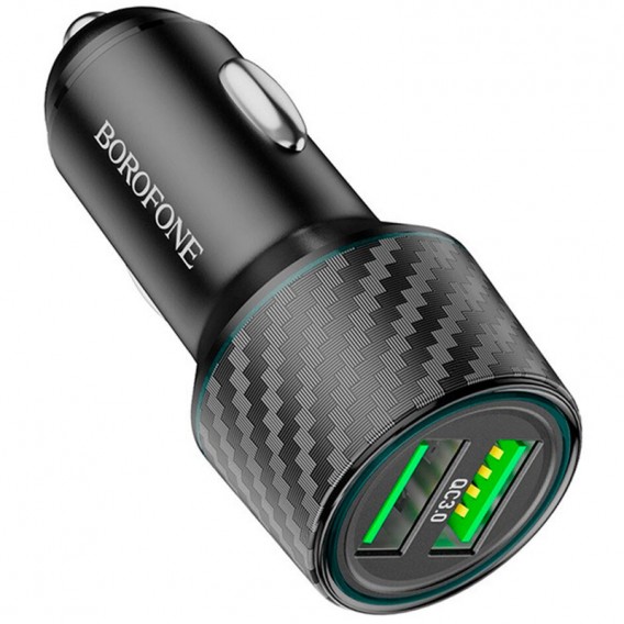 АЗП Borofone BZ21A Brilliant QC3 total 36W (2USB-A) Black АЗП Borofone BZ21A Brilliant QC3 total 36W (2USB-A) Black
