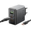 МЗП Borofone BN22 Lena PD65W (1USB-A/2C) + кабель Type-C to Type-C Metal gray