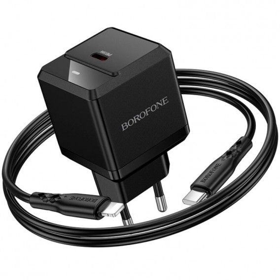 МЗП Borofone BN18 Intenso PD20W (1USB-C) + кабель Type-C to Lightning Black