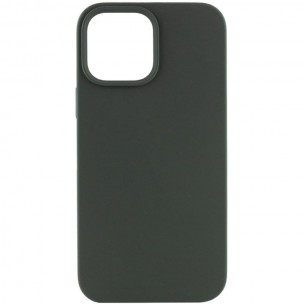 Чохол для iPhone 12 Pro Max Silk (AA) NO LOGO Magnetic Fit, зелений