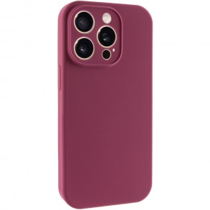 Чохол для iPhone 13 Pro Max Epik Silk Full Camera Protective (AA) NO LOGO, силікон, Бордовий / Plum
