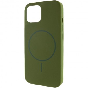 Чохол для iPhone 11 Epik Silk Full Protective (AA) NO LOGO with Magnetic Fit, силікон, Зелений / Dark Olive Чохол для iPhone 11 Epik Silk Full Protective (AA) NO LOGO with Magnetic Fit, силікон, Зелений / Dark Olive