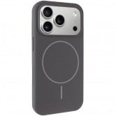 Чохол для iPhone 17 Pro Max Epik Silk Full Protective (AA) NO LOGO with Magnetic Fit, силікон, Сірий / Dark Gray