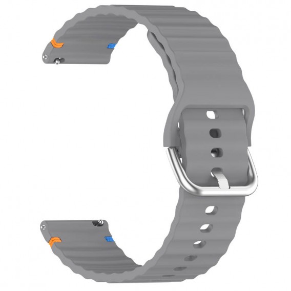 Силіконовий ремінець Wavy для Smart Watch 22mm Gray Силіконовий ремінець Wavy для Smart Watch 22mm Gray
