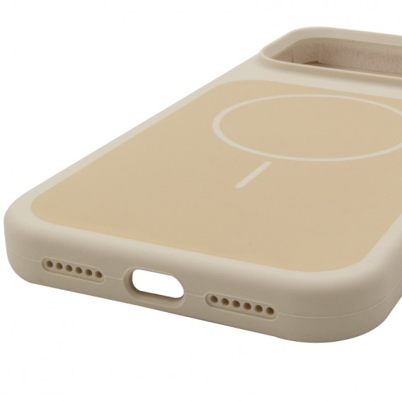 Чохол Silk Duo Color (AA) NO LOGO with Magnetic Fit для Apple iPhone 17 Pro / 18 Pro (6.3") Antique White Чохол Silk Duo Color (AA) NO LOGO with Magnetic Fit для Apple iPhone 17 Pro / 18 Pro (6.3") Antique White