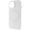 Чохол для iPhone 13 Epik Silk Full Protective (AA) NO LOGO with Magnetic Fit, Білий / White