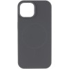Чохол для iPhone 13 Epik Silk Full Protective (AA) NO LOGO with Magnetic Fit, Сірий / Dark Gray