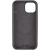 Чохол для iPhone 13 Epik Silk Full Protective (AA) NO LOGO with Magnetic Fit, Сірий / Dark Gray