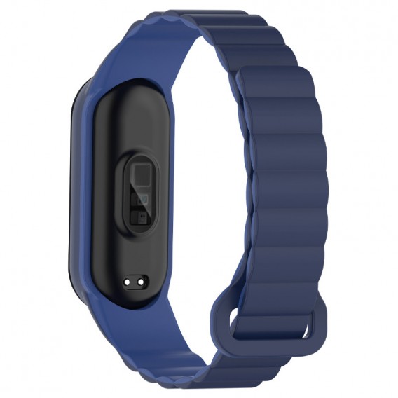 Ремінець Dual-color Magnetic для Xiaomi Mi Band 7/6/5/4/3 Navy Blue / Blue Ремінець Dual-color Magnetic для Xiaomi Mi Band 7/6/5/4/3 Navy Blue / Blue