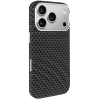 Чохол для iPhone 18 Pro / 17 Pro KVZV Triangular Pattern with Magnetic Fit, TPU + полікарбонат, Чорний / Black Чохол для iPhone 18 Pro / 17 Pro KVZV Triangular Pattern with Magnetic Fit, TPU + полікарбонат, Чорний / Black