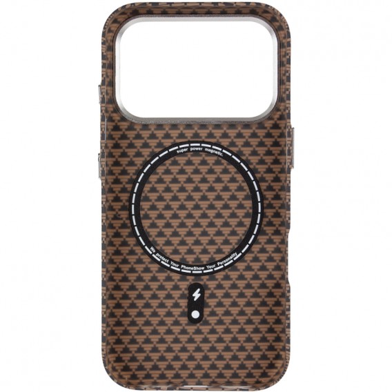 Чохол для iPhone 18 Pro / 17 Pro KVZV Triangular Pattern with Magnetic Fit, TPU + полікарбонат, Хакі / Khaki Чохол для iPhone 18 Pro / 17 Pro KVZV Triangular Pattern with Magnetic Fit, TPU + полікарбонат, Хакі / Khaki