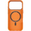 Чохол для iPhone 18 Pro / 17 Pro KVZV Triangular Pattern with Magnetic Fit, TPU + полікарбонат, Помаранчевий / Orange