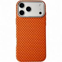 Чохол TPU+PC KVZV Triangular Pattern with Magnetic Fit для Apple iPhone 17 Pro Max / 18 Pro Max 6.9 Orange