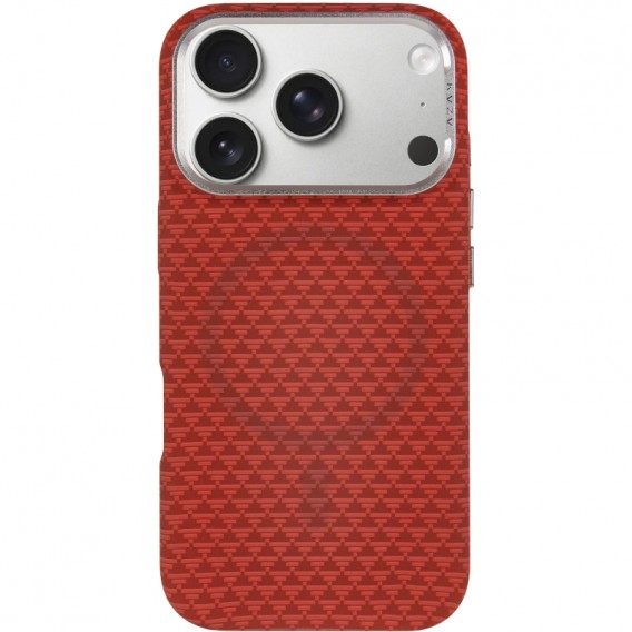 Чохол-накладка для iPhone 18 Pro Max / 17 Pro Max KVZV Triangular Pattern, Червоний / Red Чохол-накладка для iPhone 18 Pro Max / 17 Pro Max KVZV Triangular Pattern, Червоний / Red