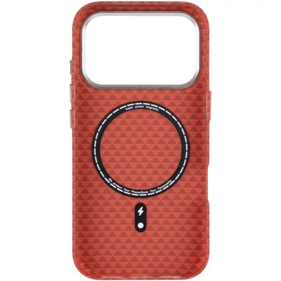 Чохол-накладка для iPhone 18 Pro Max / 17 Pro Max KVZV Triangular Pattern, Червоний / Red Чохол-накладка для iPhone 18 Pro Max / 17 Pro Max KVZV Triangular Pattern, Червоний / Red