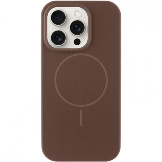 Чохол для iPhone 14 Pro Max Epik Silk Full Protective (AA) NO LOGO with Magnetic Fit, силікон, Коричневий / Brown