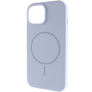 Чохол для iPhone 15 Epik Silk Full Protective (AA) NO LOGO with Magnetic Fit, силікон, Блакитний / Lilac Blue