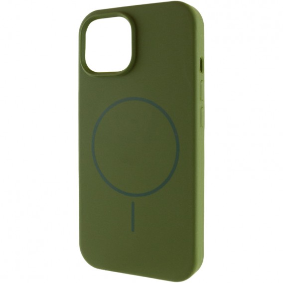 Чохол Silk Full Protective (AA) NO LOGO with Magnetic Fit для Apple iPhone 15 (6.1") Зелений / Dark Olive