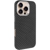 Чохол для iPhone 16 Pro Max KVZV Triangular Pattern with Magnetic Fit - Чорний / Black