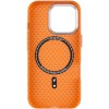 Чохол для iPhone 16 Pro Max KVZV Triangular Pattern with Magnetic Fit - Помаранчевий / Orange