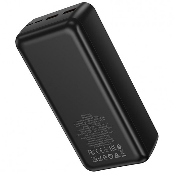Портативний ЗП Power Bank Borofone BJ80B Clever 22.5W+PD20W 30000 mAh Black Портативний ЗП Power Bank Borofone BJ80B Clever 22.5W+PD20W 30000 mAh Black