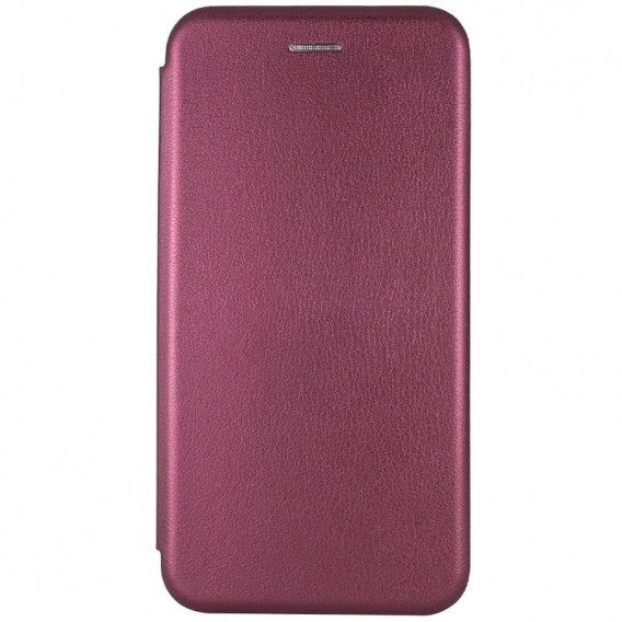 Кожаный чехол-книжка Classy для Apple iPhone 12 Pro / 12 (6.1") Бордовый