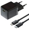 МЗП Baseus Palm Fast Charger 20W (1USB-C) + кабель Type-C to Lightning (E01164) Cluster Black
