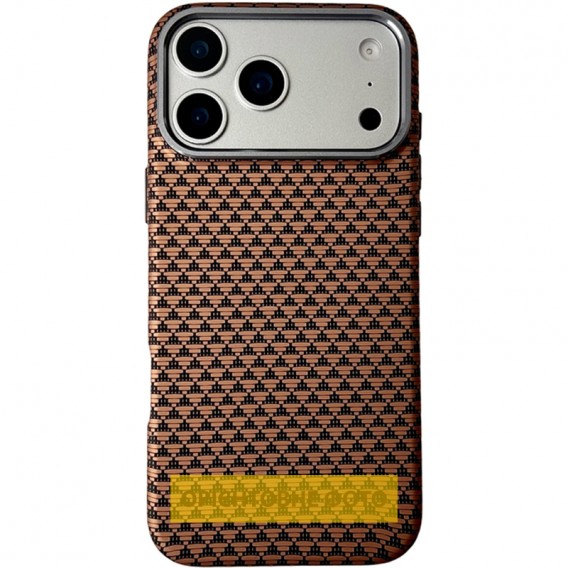 Чохол TPU+PC KVZV Triangular Pattern with Magnetic Fit для Apple iPhone 16 Pro (6.3") Khaki