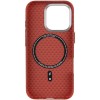 Чохол для iPhone 16 Pro KVZV Triangular Pattern with Magnetic Fit, TPU + полікарбонат, Червоний / Red