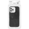 Чохол для iPhone 16 Pro KVZV Triangular Pattern with Magnetic Fit, TPU + полікарбонат, Чорний / Black