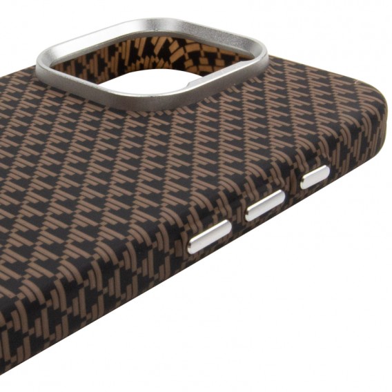 Чохол для iPhone 15 Pro Max KVZV Triangular Pattern with Magnetic Fit, Хакі / Khaki