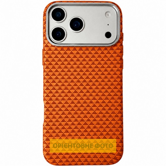 Чохол TPU+PC KVZV Triangular Pattern with Magnetic Fit для Apple iPhone 15 Pro (6.3") Orange