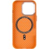 Чохол для iPhone 15 Pro KVZV Triangular Pattern with Magnetic Fit, TPU + полікарбонат, Помаранчевий / Orange