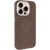 Чохол для iPhone 15 Pro KVZV Triangular Pattern with Magnetic Fit, TPU + полікарбонат, Хакі / Khaki