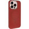 Чохол для iPhone 15 Pro KVZV Triangular Pattern with Magnetic Fit, TPU + полікарбонат, Червоний / Red