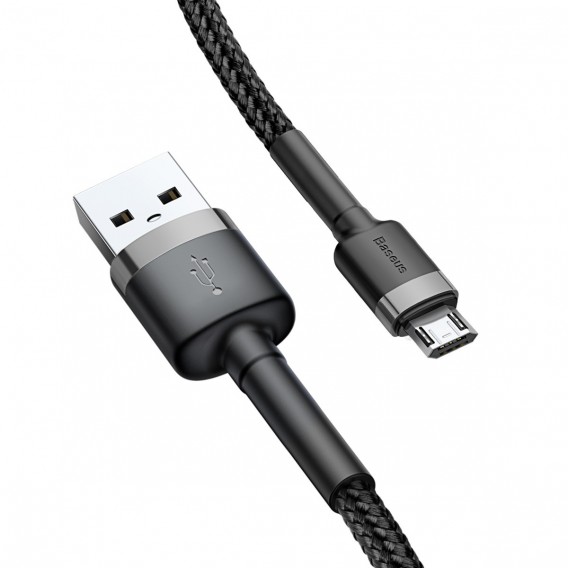 Дата кабель Baseus Cafule USB to MicroUSB Cable 1.5A (2m) (CAMKLF-C) Серый / Черный Дата кабель Baseus Cafule USB to MicroUSB Cable 1.5A (2m) (CAMKLF-C) Серый / Черный