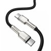 Дата кабель Baseus Cafule Metal Type-C to Type-C 100W (2m) (CATJK-D) Черный