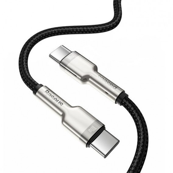 Дата кабель Baseus Cafule Metal Type-C to Type-C 100W (2m) (CATJK-D) Черный Дата кабель Baseus Cafule Metal Type-C to Type-C 100W (2m) (CATJK-D) Черный