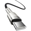 Дата кабель Baseus Cafule Metal Type-C to Type-C 100W (2m) (CATJK-D) Черный
