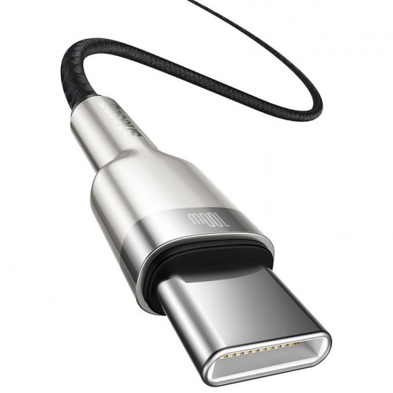 Дата кабель Baseus Cafule Metal Type-C to Type-C 100W (2m) (CATJK-D) Черный Дата кабель Baseus Cafule Metal Type-C to Type-C 100W (2m) (CATJK-D) Черный