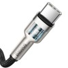 Дата кабель Baseus Cafule Metal Type-C to Type-C 100W (2m) (CATJK-D) Черный